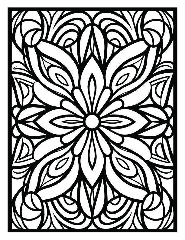 Ancient tree of life mandala coloring page print ready