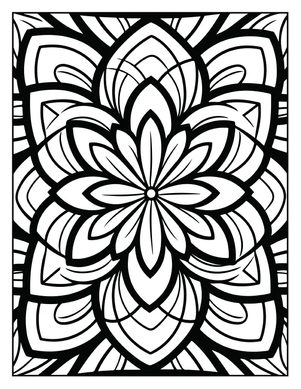 Spiritual third eye mandala coloring page for meditation