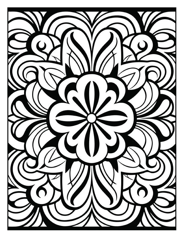 Endless infinity loop mandala coloring page for relaxation