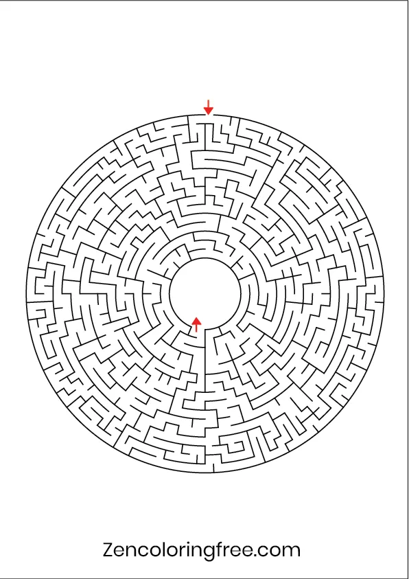 Circular Maze Challenge - Page 3 (Mindful Journey)