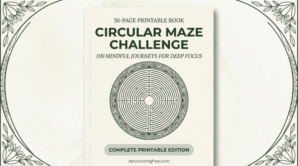 free printable circular maze book pdf